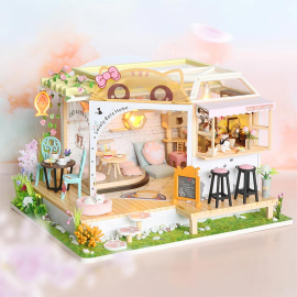 Puzzle 3d 3D Puzzle Miniature House CAT COFFEE GARDEN